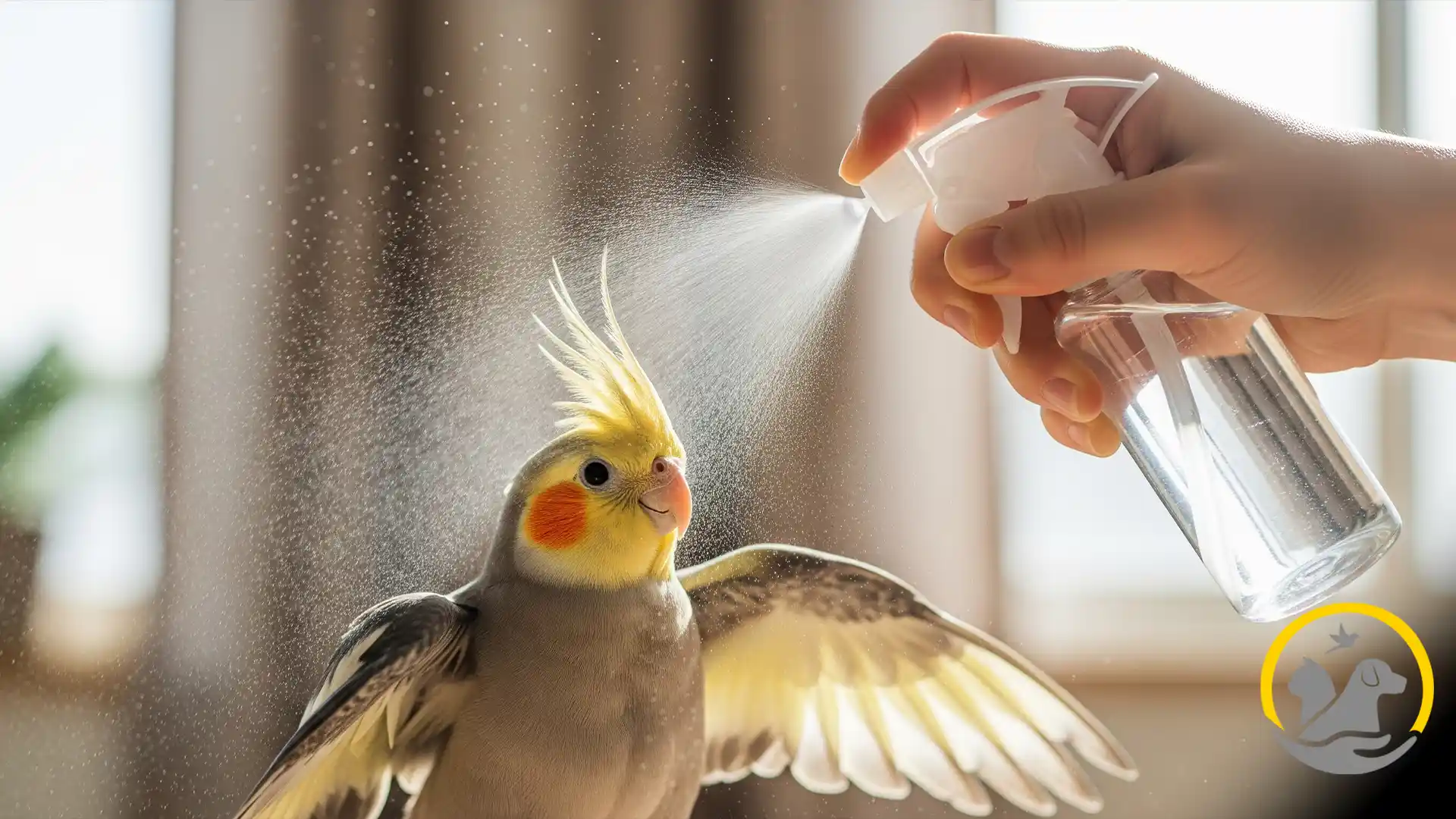 استفاده از اسپری آب برای حمام کردن عروس هلندی 